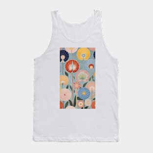 Hilma's Blossom Symphony: Abstract Floral Patterns Tank Top